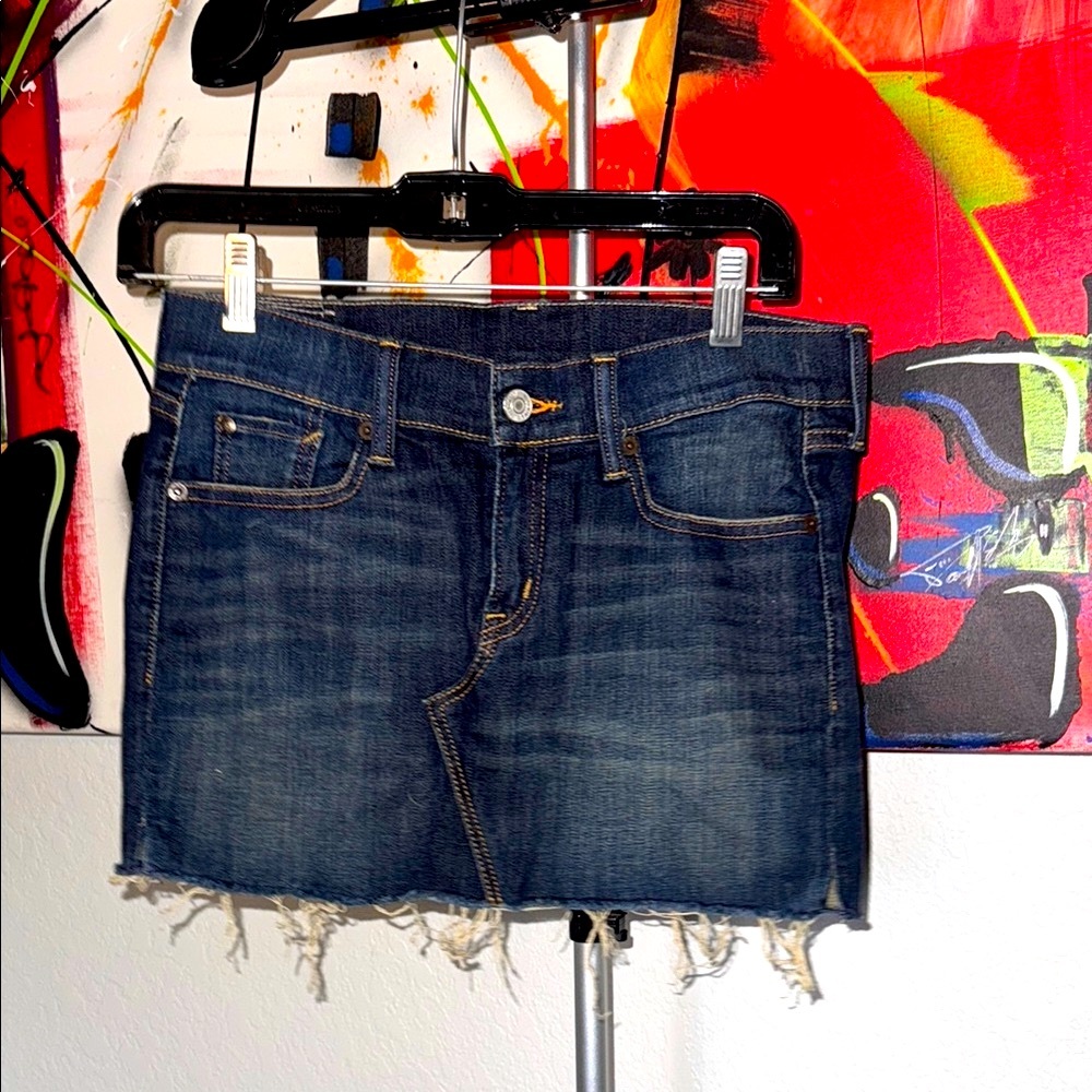 Ralph Lauren Vintage Dark Denim Mini Skirt